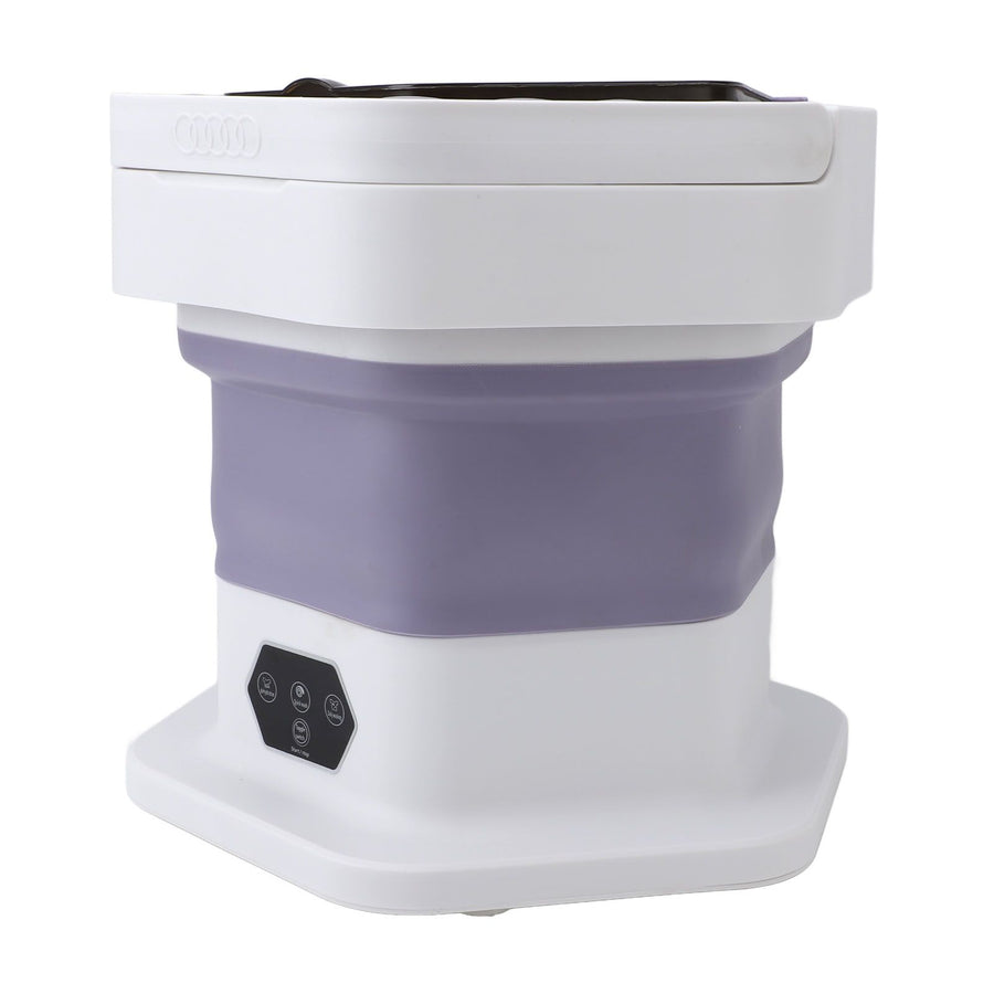 Mini Foldable Washer Wash and Spin Combo Ultra Cleaning Portable Travel Washer for Baby Clothes Underwear Pants Purple