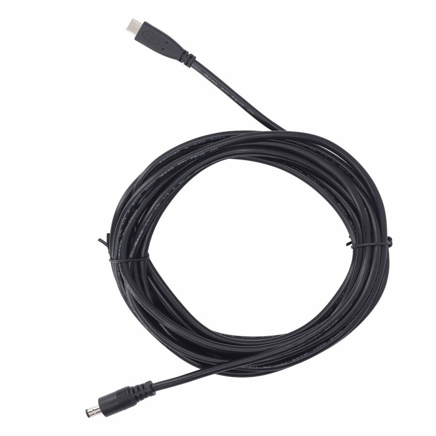 Type C to DC Satellite Power Cable PVC Water Resistant Satellite Antenna Cable Extension for Replacement