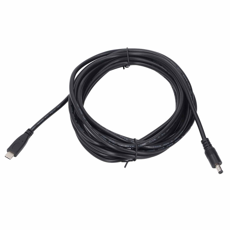 Type C to DC Satellite Power Cable PVC Water Resistant Satellite Antenna Cable Extension for Replacement