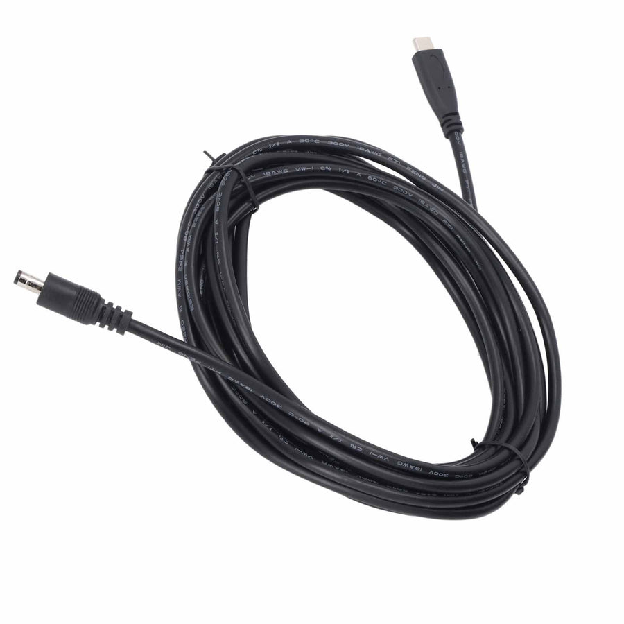 Type C to DC Satellite Power Cable PVC Water Resistant Satellite Antenna Cable Extension for Replacement