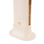 Small Tower Fan USB Rechargeable Powerful Wind Space Saving Bladeless Desk Fan for Home Office Bedroom Beige