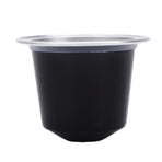 100 Pcs 15ml Empty Coffee Capsule Cups Aluminum Foil Refillable Coffee Capsules Easy Sealing for Coffee Makers Black