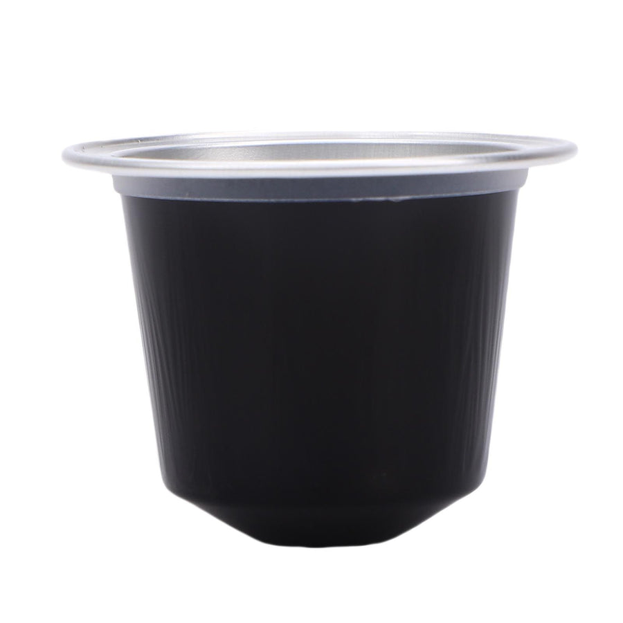 100 Pcs 15ml Empty Coffee Capsule Cups Aluminum Foil Refillable Coffee Capsules Easy Sealing for Coffee Makers Black