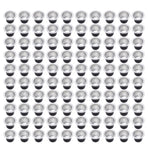 100 Pcs 15ml Empty Coffee Capsule Cups Aluminum Foil Refillable Coffee Capsules Easy Sealing for Coffee Makers Black