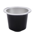 100 Pcs 15ml Empty Coffee Capsule Cups Aluminum Foil Refillable Coffee Capsules Easy Sealing for Coffee Makers Black