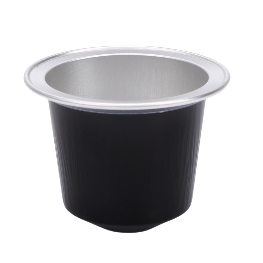 100 Pcs 15ml Empty Coffee Capsule Cups Aluminum Foil Refillable Coffee Capsules Easy Sealing for Coffee Makers Black