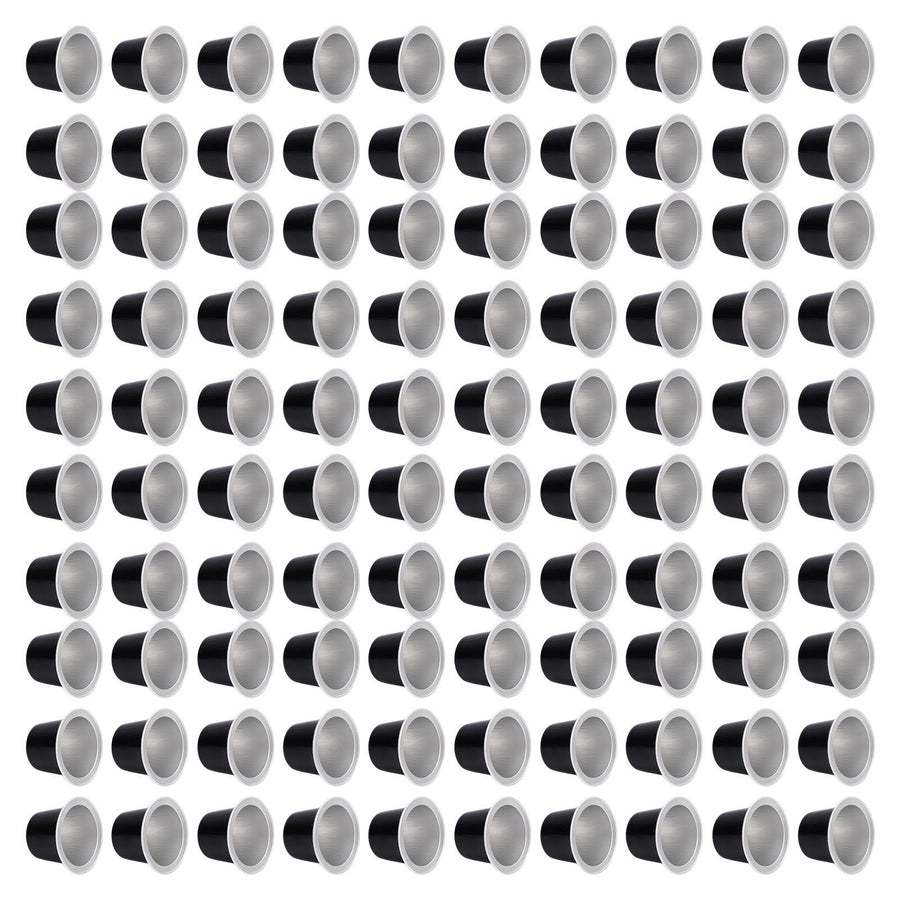 100 Pcs 15ml Empty Coffee Capsule Cups Aluminum Foil Refillable Coffee Capsules Easy Sealing for Coffee Makers Black