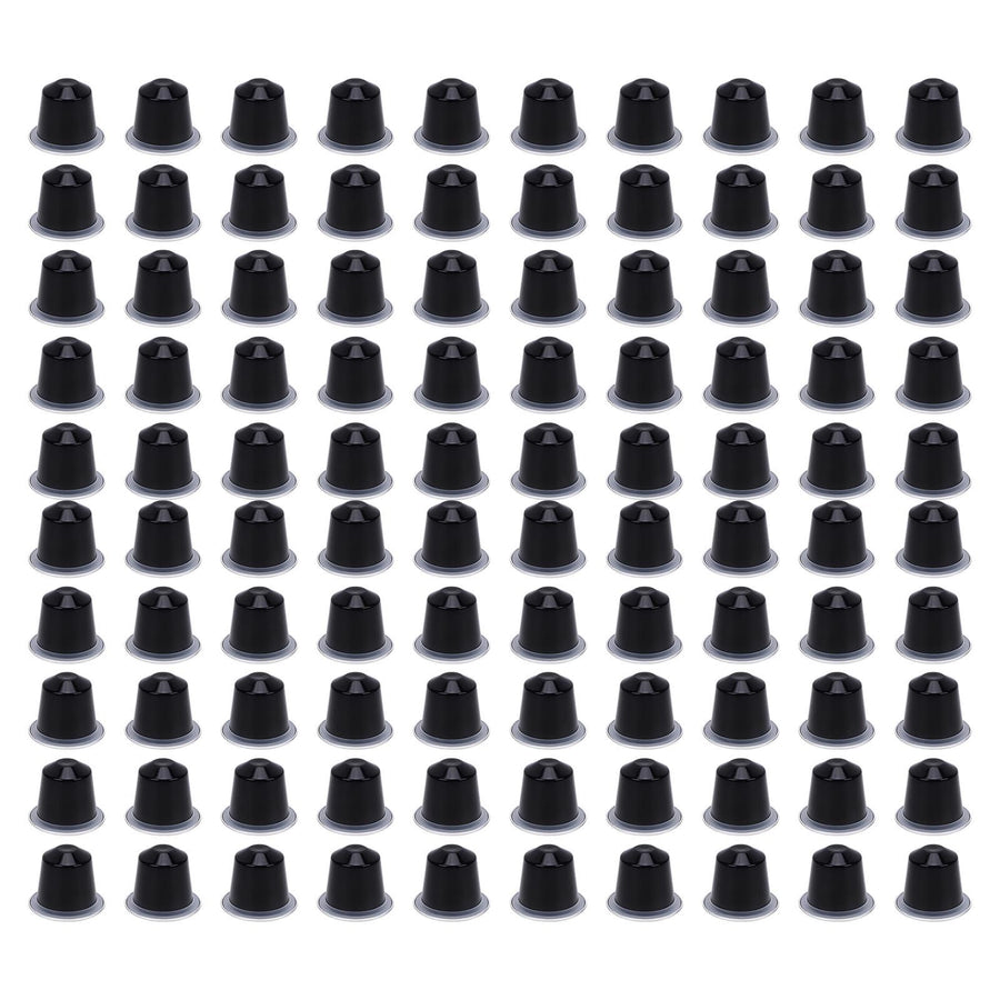 100 Pcs 15ml Empty Coffee Capsule Cups Aluminum Foil Refillable Coffee Capsules Easy Sealing for Coffee Makers Black
