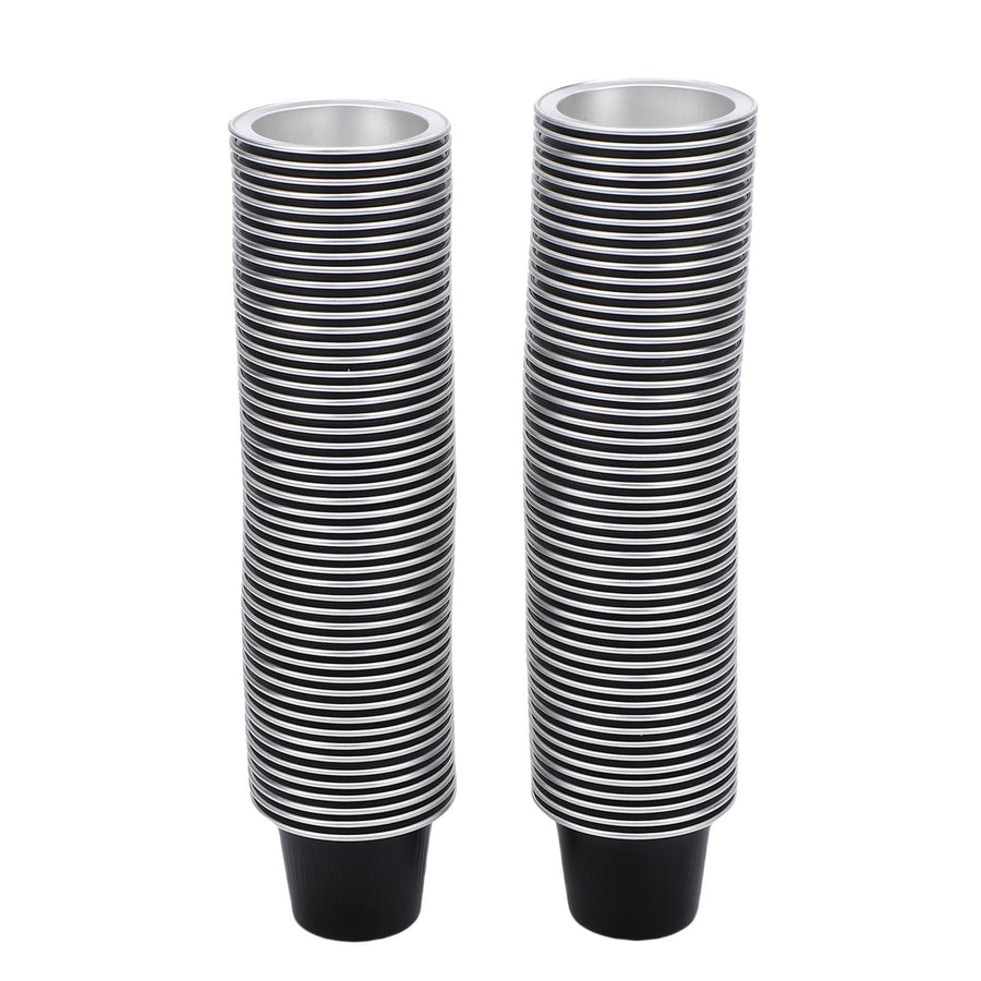 100 Pcs 15ml Empty Coffee Capsule Cups Aluminum Foil Refillable Coffee Capsules Easy Sealing for Coffee Makers Black