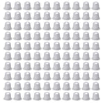 100 Pcs 15ml Empty Coffee Capsule Cups Aluminum Foil Refillable Coffee Capsules Easy Sealing for Coffee Makers Silver