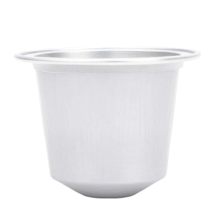 100 Pcs 15ml Empty Coffee Capsule Cups Aluminum Foil Refillable Coffee Capsules Easy Sealing for Coffee Makers Silver