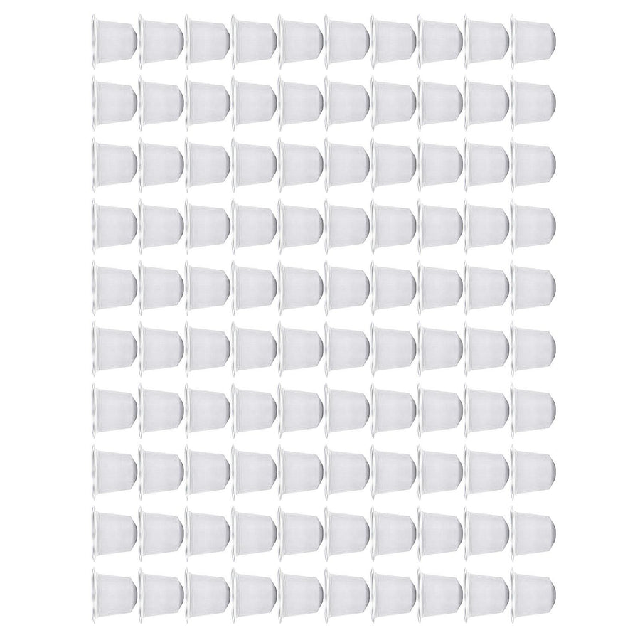 100 Pcs 15ml Empty Coffee Capsule Cups Aluminum Foil Refillable Coffee Capsules Easy Sealing for Coffee Makers Silver
