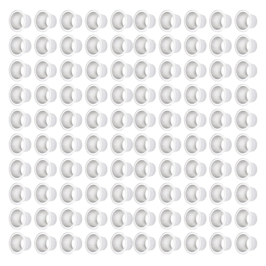 100 Pcs 15ml Empty Coffee Capsule Cups Aluminum Foil Refillable Coffee Capsules Easy Sealing for Coffee Makers Silver