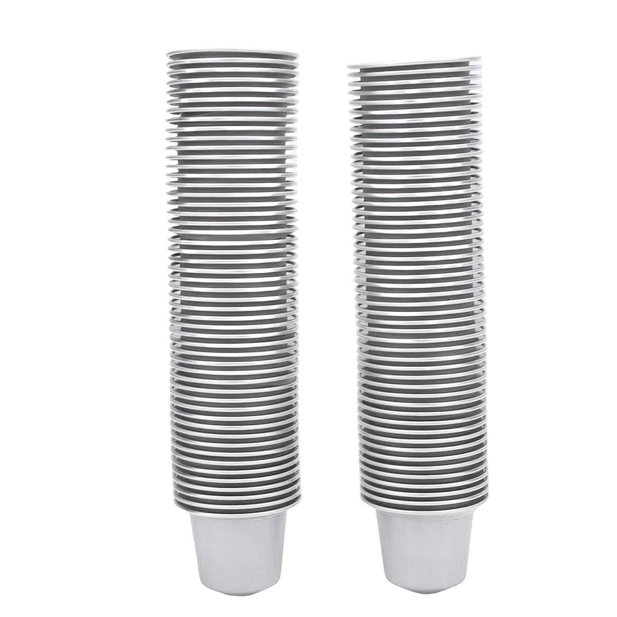 100 Pcs 15ml Empty Coffee Capsule Cups Aluminum Foil Refillable Coffee Capsules Easy Sealing for Coffee Makers Silver