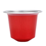 100 Pcs 15ml Empty Coffee Capsule Cups Aluminum Foil Refillable Coffee Capsules Easy Sealing for Coffee Makers Red