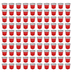 100 Pcs 15ml Empty Coffee Capsule Cups Aluminum Foil Refillable Coffee Capsules Easy Sealing for Coffee Makers Red