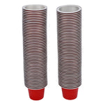 100 Pcs 15ml Empty Coffee Capsule Cups Aluminum Foil Refillable Coffee Capsules Easy Sealing for Coffee Makers Red
