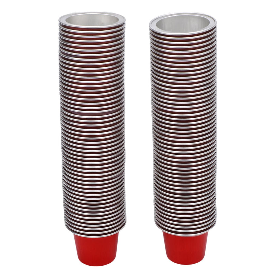 100 Pcs 15ml Empty Coffee Capsule Cups Aluminum Foil Refillable Coffee Capsules Easy Sealing for Coffee Makers Red