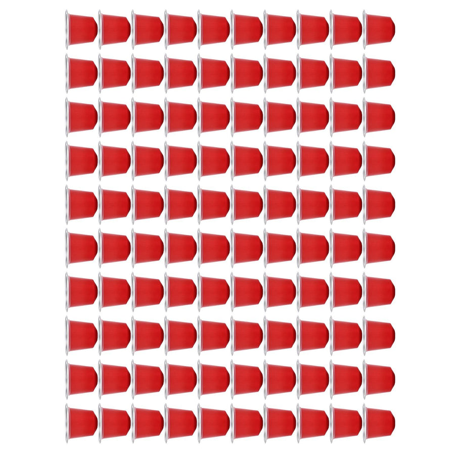 100 Pcs 15ml Empty Coffee Capsule Cups Aluminum Foil Refillable Coffee Capsules Easy Sealing for Coffee Makers Red