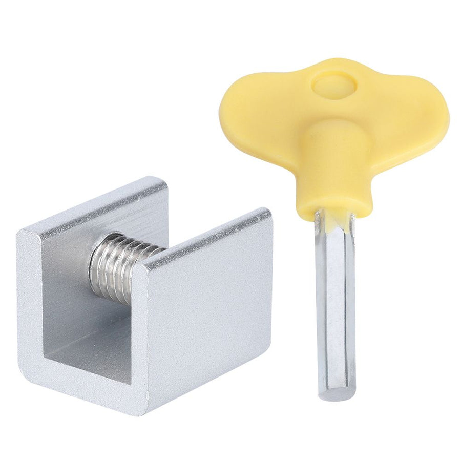 10 Set Sliding Window Safety Lock Aluminum Alloy Slide Security Lock Stopper with Keys