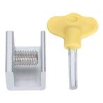10 Set Sliding Window Safety Lock Aluminum Alloy Slide Security Lock Stopper with Keys