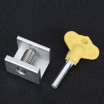 10 Set Sliding Window Safety Lock Aluminum Alloy Slide Security Lock Stopper with Keys