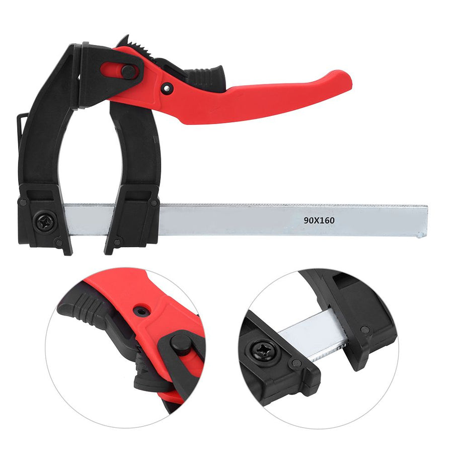 DIY Woodworking Ratchet Quick Fixing F Clamps Bar Clips Carpentry Accessory Hand Tool
