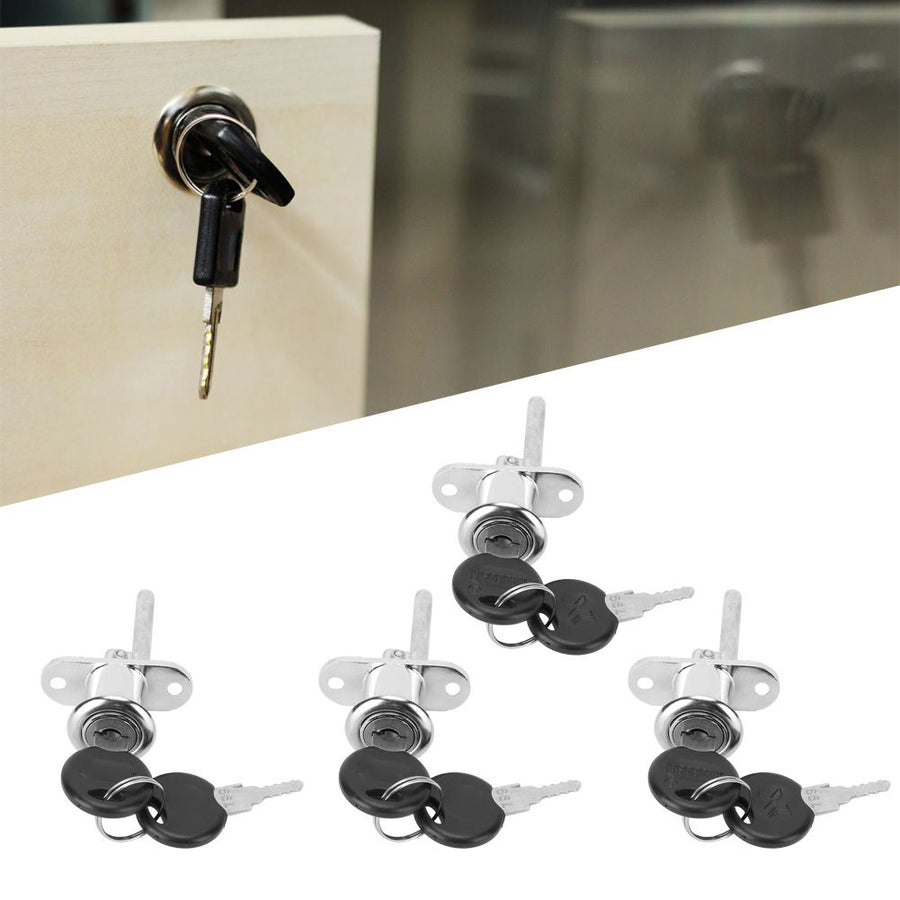 4Pcs Zinc Alloy Cam Lock for Drawer Office Triple Cabinet Desk Hardware Accessories