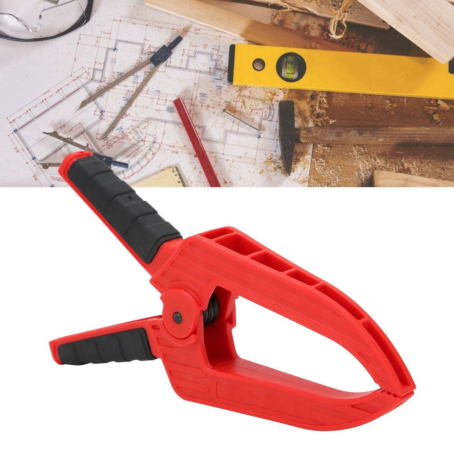 Spring Clamp with Long Flat Nose Plastic Fixing Clamp Woodworking Fixture Accessory3in Opening 75mm Deep 110mm