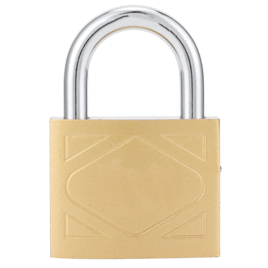 Household Outdoor Padlock with 3 Keys MediumThick Brass Iron Padlock for Door Cabinet(50mm )