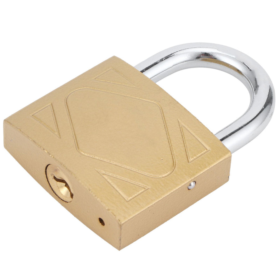 Household Outdoor Padlock with 3 Keys MediumThick Brass Iron Padlock for Door Cabinet(50mm )