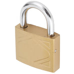 Household Outdoor Padlock with 3 Keys MediumThick Brass Iron Padlock for Door Cabinet(50mm )