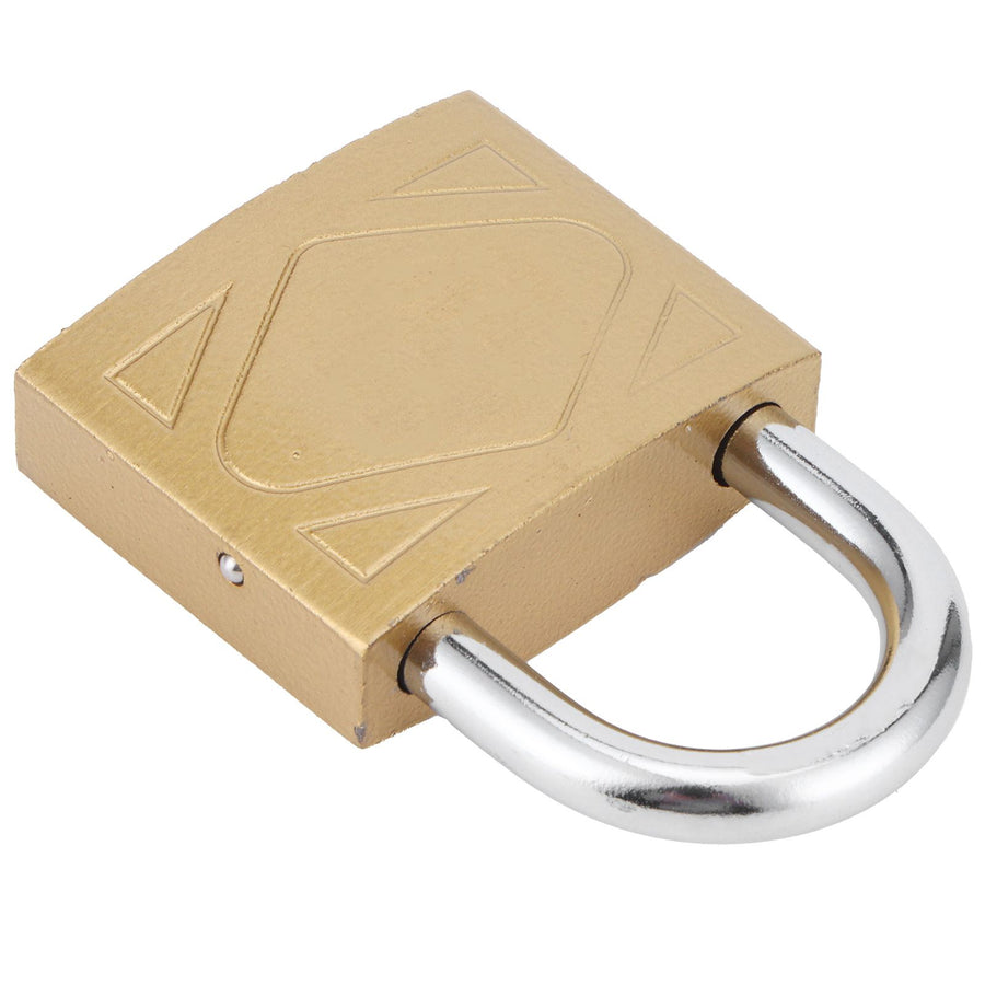 Household Outdoor Padlock with 3 Keys MediumThick Brass Iron Padlock for Door Cabinet(50mm )