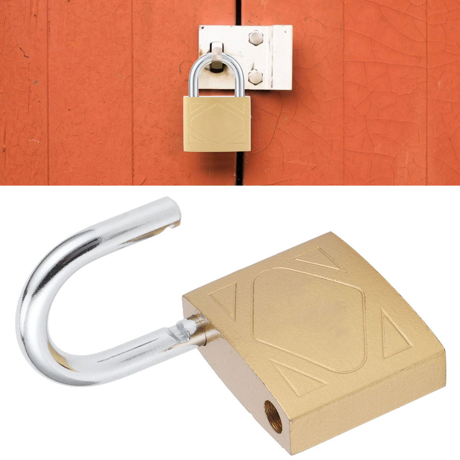 Household Outdoor Padlock with 3 Keys MediumThick Brass Iron Padlock for Door Cabinet(50mm )