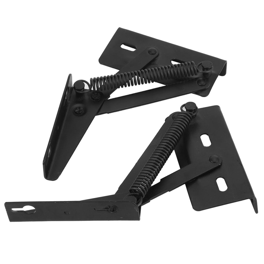 Black Split Spring Hinge Iron Triangular Hinge Hardware Supply for Folding Bed Sofa