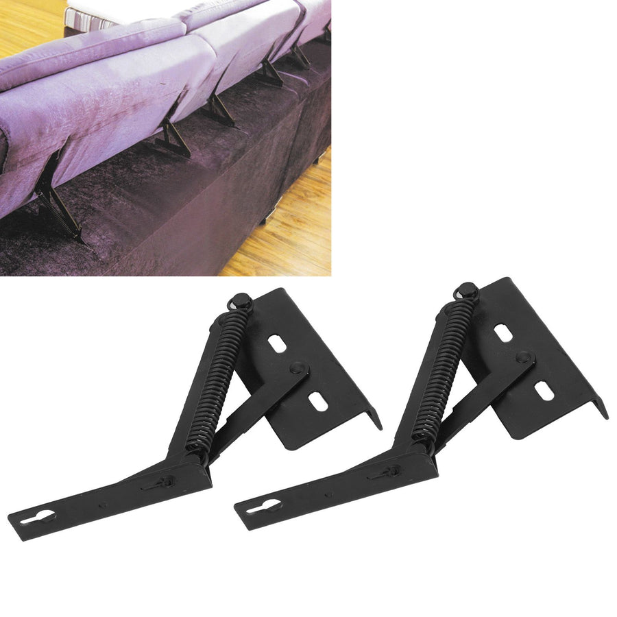 Black Split Spring Hinge Iron Triangular Hinge Hardware Supply for Folding Bed Sofa