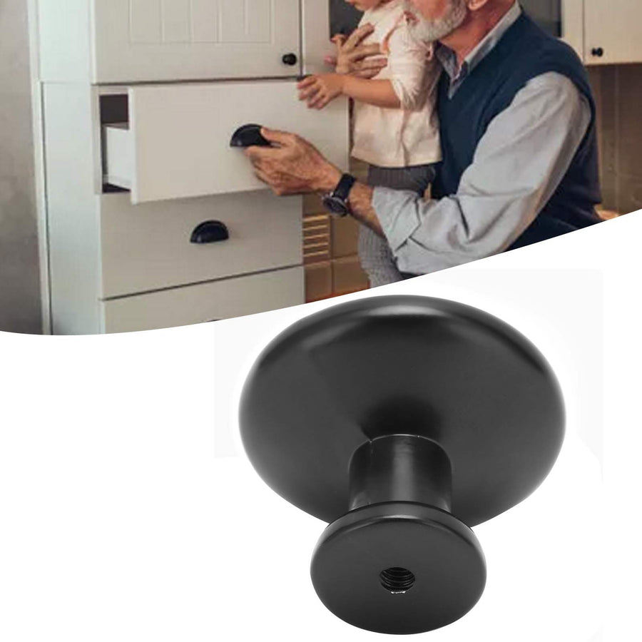 Black Cabinet Handle Zinc Alloy Pull Handle Knob for Wardrobe Door Bathroom Bedroom