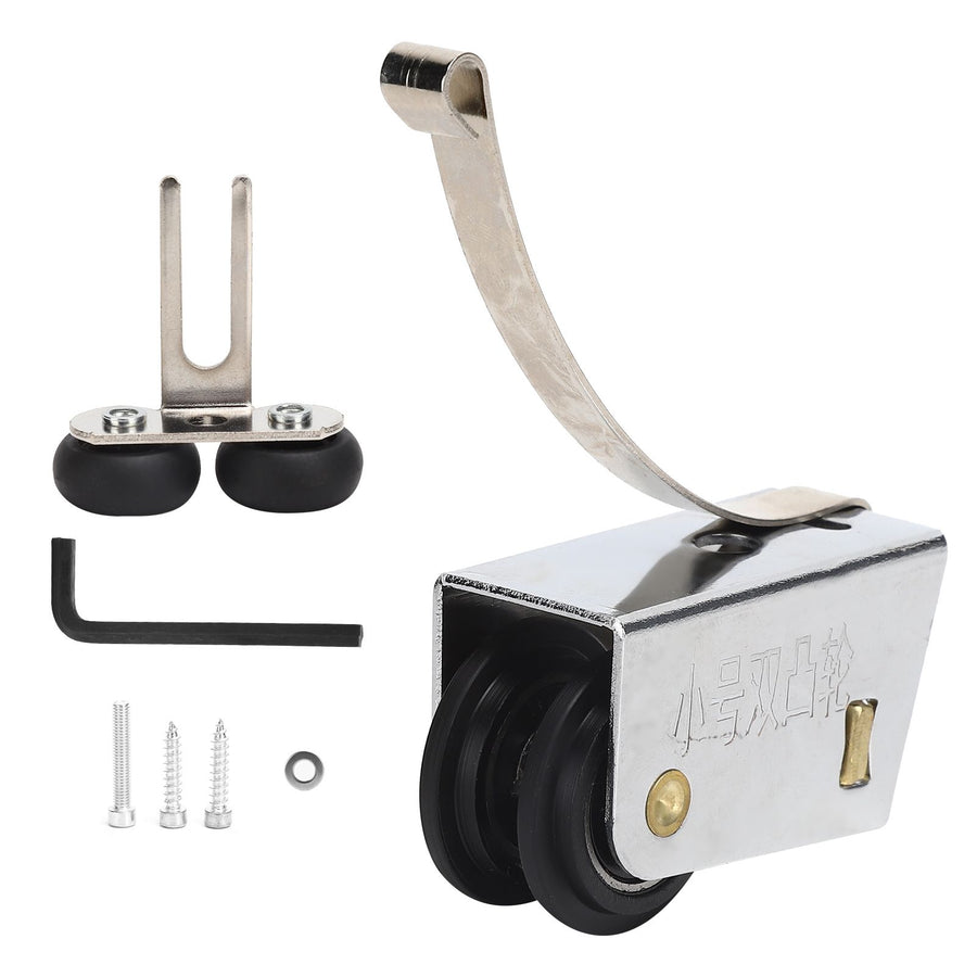 Sliding Door Pulley Double Row Rollers Upper Lower Wheel PushPull Flexible Hardware