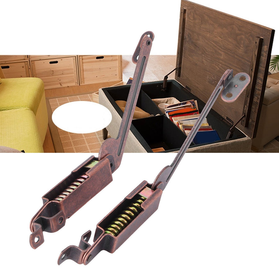 Lid Hinge Iron Safety Cabinet Box Lid Spring Support Hardware for Home Office WorkshopMiddle Arm