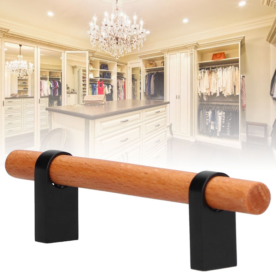 Modern Simple Drawer Wardrobe Handle Black Pine Door Pull Furniture Hardware for Home Living Room96 Hole
