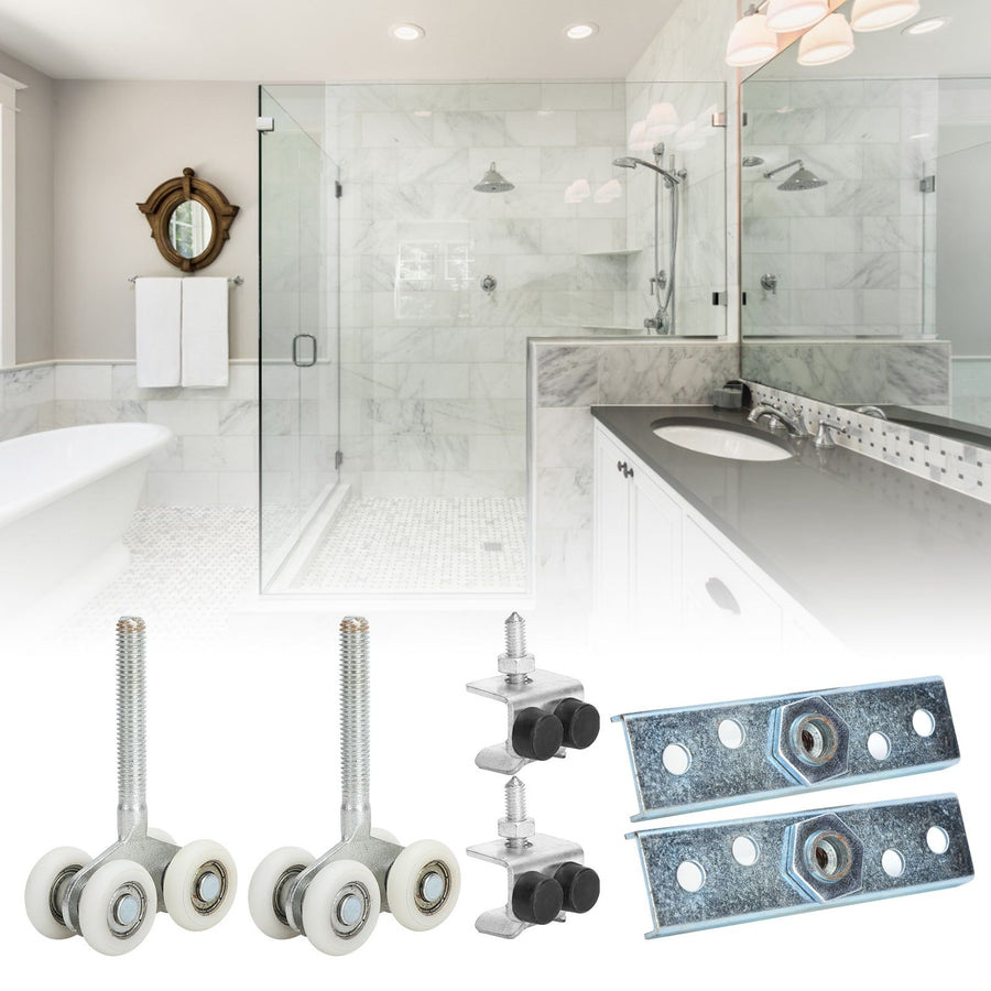 2Set Glass Door Rollers Runners Shower Door Suspension Wheel Accessory Diameter 25mm