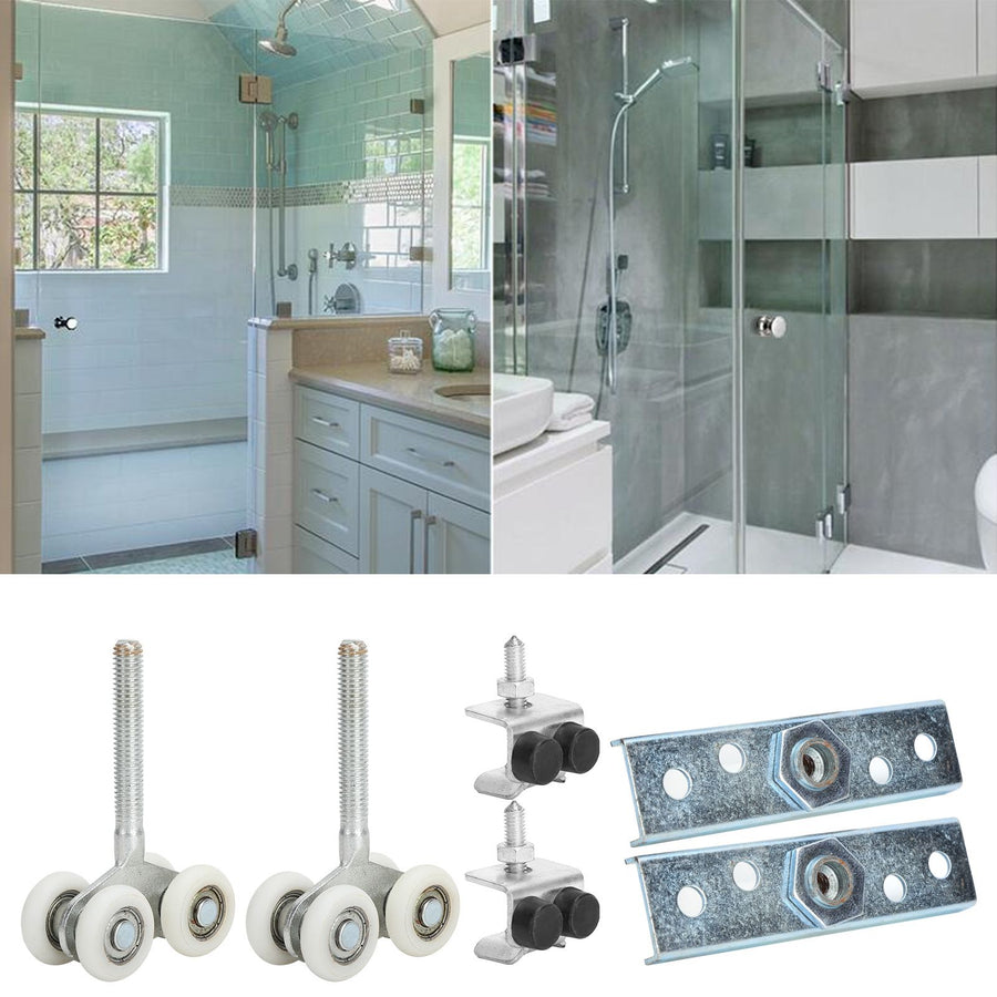 2Set Glass Door Rollers Runners Shower Door Suspension Wheel Accessory Diameter 25mm