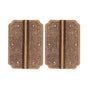 2Set Furniture Hinge Retro Antique Brass Hinges Hardwares for Cabinet Jewelry Box