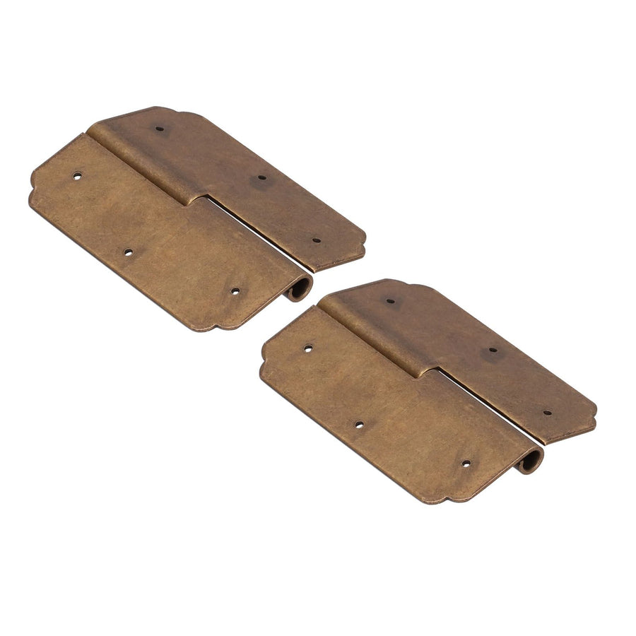 2Set Furniture Hinge Retro Antique Brass Hinges Hardwares for Cabinet Jewelry Box