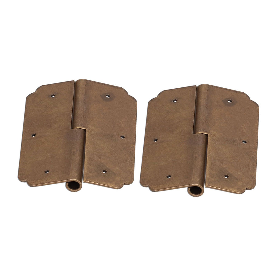 2Set Furniture Hinge Retro Antique Brass Hinges Hardwares for Cabinet Jewelry Box