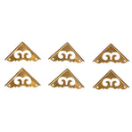 8Set Box Corner Protector Antique Short Side Brass Corner Guard for Box Cabinet Furniture