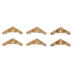 8Set Box Corner Protector Antique Short Side Brass Corner Guard for Box Cabinet Furniture