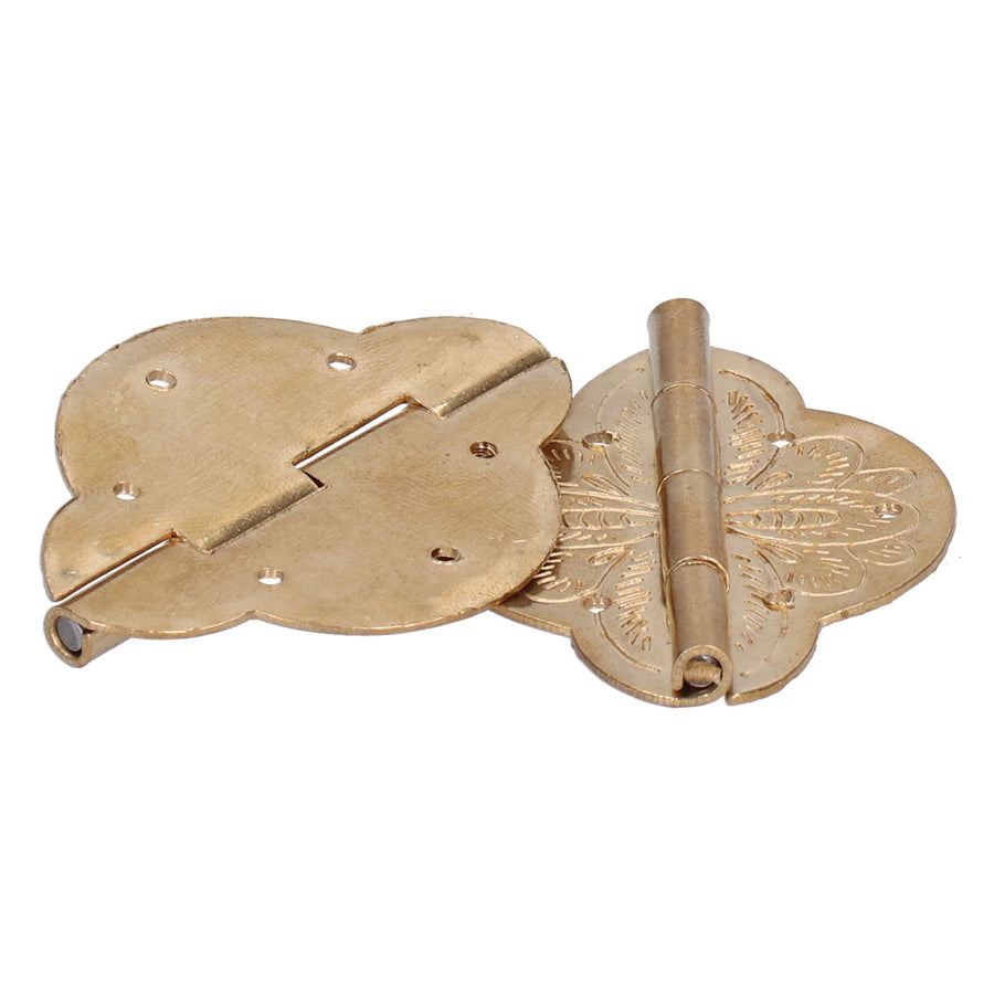 2Set Antique Hinge Small Brass Hinge for Drawer Door Cabinet Wardrobes Foldable Table Home