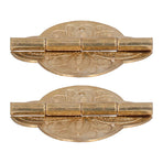 2Set Antique Hinge Small Brass Hinge for Drawer Door Cabinet Wardrobes Foldable Table Home