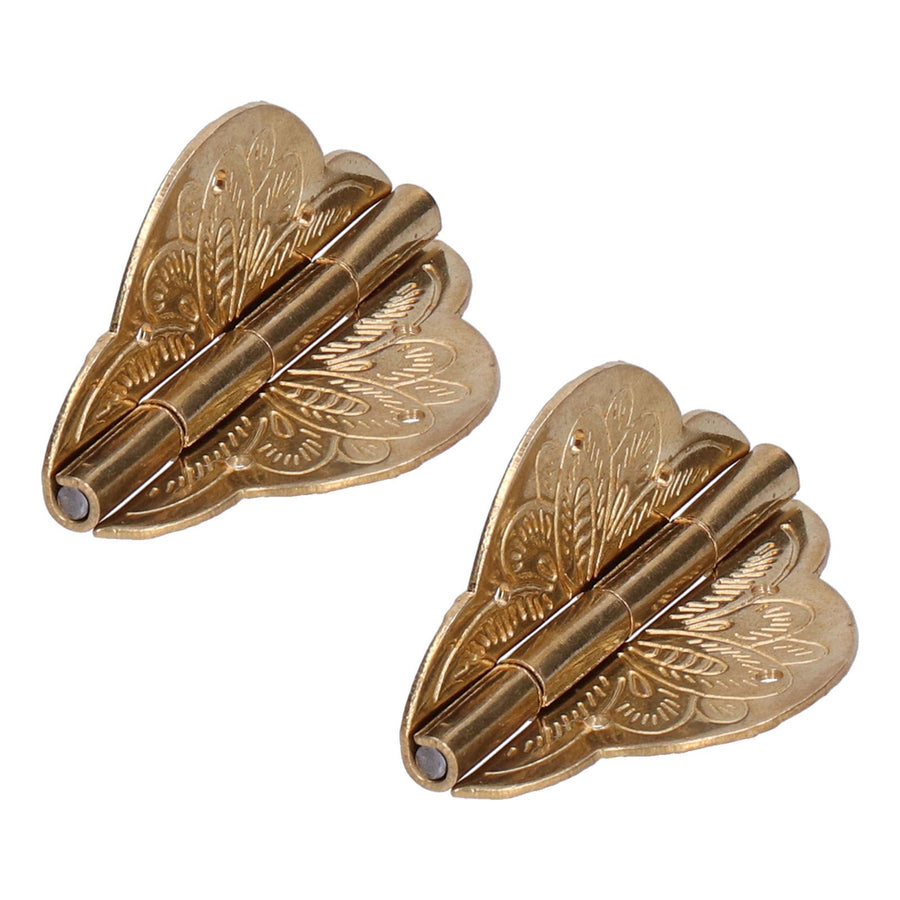 2Set Antique Hinge Small Brass Hinge for Drawer Door Cabinet Wardrobes Foldable Table Home